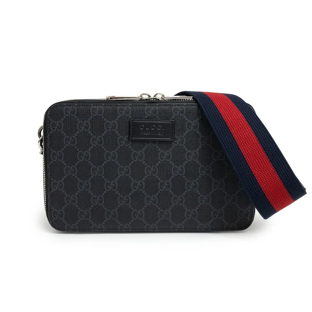 GUCCI GG SUPREME MINI SHOULDER BAG BLACK: GUCCI GG Supreme Mini Shoulder Bag Black Brand: GUCCI Type: Handbag Material: Gg Supreme Canvas/Leather Color: Black Size: W: 23cm x H: 14cm x D: 5.5cm Accessories: None Accessories Notice