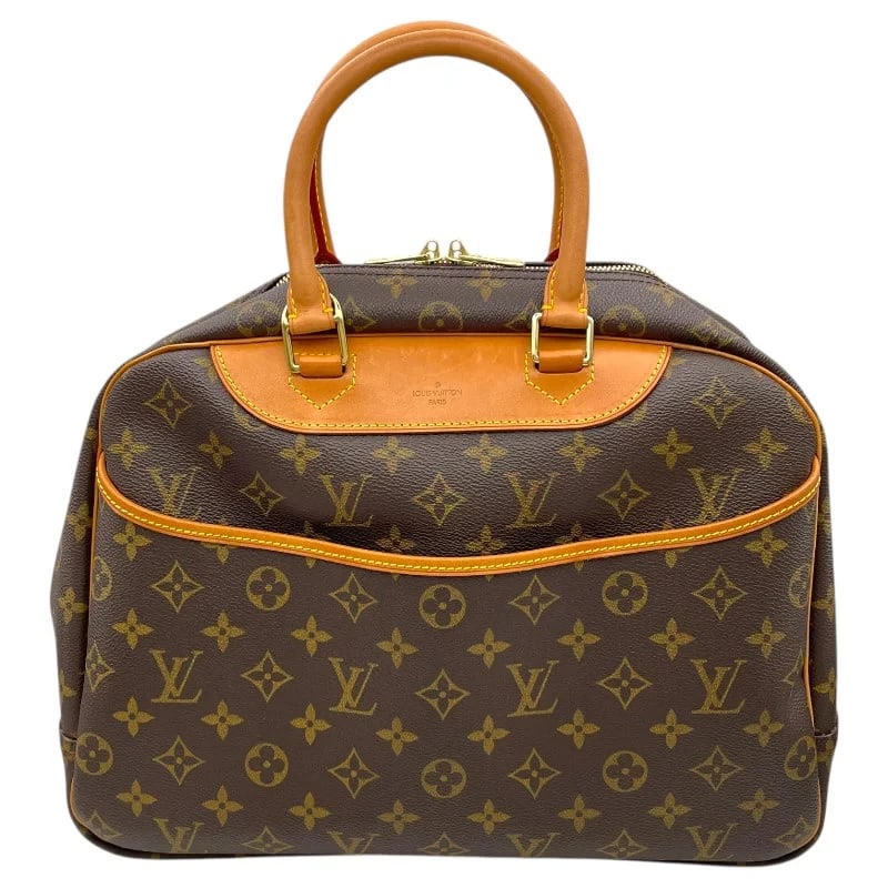 LOUIS VUITTON DEAUVILLE BROWN MONOGRAM CANVAS HANDBAG: LOUIS VUITTON Deauville Brown Monogram Canvas Handbag Brand: LOUIS VUITTON Type: Handbag Material: Monogram Canvas Color: Brown Size: W: 35cm / H: 27cm / D: 14cm Accessories: None Accessor