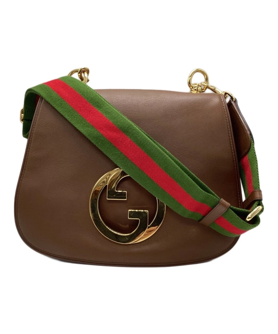 GUCCI BLONDIE INTERLOCKING G SHOULDER BAG: GUCCI Blondie Interlocking G Shoulder Bag Brand: GUCCI Type: Handbag Material: none Color: Brown Size: H:22.5cm / W:28cm / D:7cm Accessories: None Accessories Notice: When purchasing pre-o