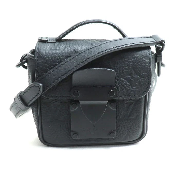 LOUIS VUITTON PICO S LOCK SHOULDER BAG TAURILLON: LOUIS VUITTON Pico S Lock Shoulder Bag Taurillon Brand: LOUIS VUITTON Type: Handbag Material: Taurillon Leather Color: Black Size: W12cm x H12cm x D4.5cm Handle: 9cm Accessories: None Acce