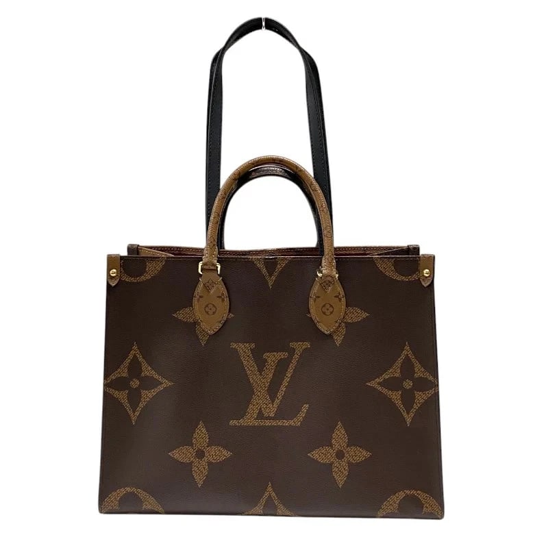 LOUIS VUITTON ONTHEGO MM MONOGRAM GIANT REVERSE SHOULDER BAG: LOUIS VUITTON Onthego MM Monogram Giant Reverse Shoulder Bag Brand: LOUIS VUITTON Type: Handbag Material: Monogram Giant Reverse Color: Brown Size: W: 34cm / H: 26cm / D: 14cm Accessories: None