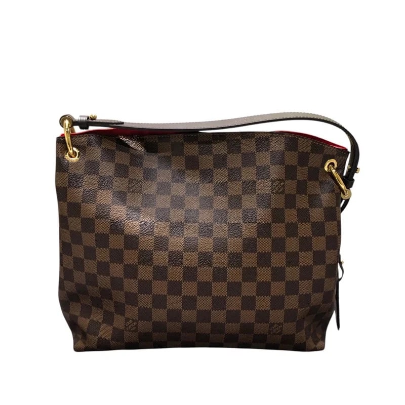 LOUIS VUITTON GRACEFUL PM EBENE DAMIER CANVAS SHOULDER BAG: Louis Vuitton Graceful PM Ebene Damier Canvas Shoulder Bag Brand: LOUIS VUITTON Type: Handbag Material: Damier Canvas Color: Ebene Size: W: 30cm / H: 26cm / D: 12cm Accessories: None Acces