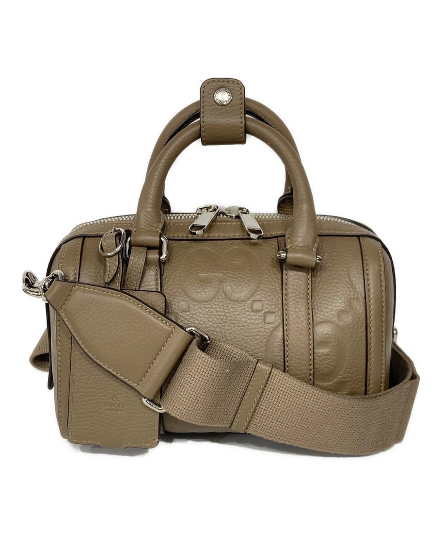 GUCCI JUMBO GG 2WAY BOSTON BAG: GUCCI Jumbo GG 2Way Boston Bag Brand: GUCCI Type: Handbag Material: none Color: Beige Size: H:15.0cm / W:22.5cm / D:12.0cm [ Handle size ] 9.0cm Accessories: None Accessories Notice: When