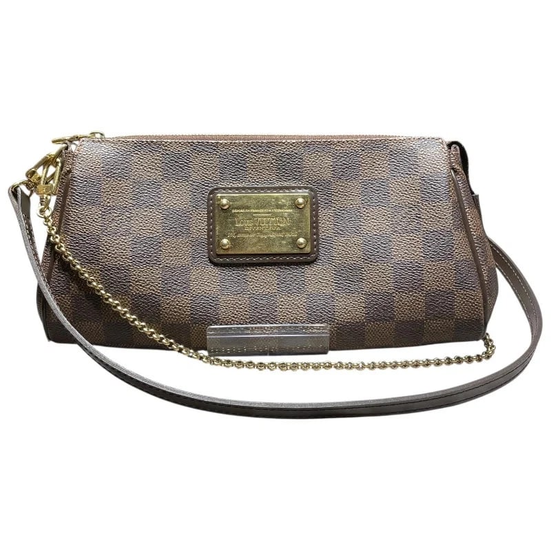 LOUIS VUITTON EVA DAMIER CANVAS SHOULDER BAG: LOUIS VUITTON Eva Damier Canvas Shoulder Bag Brand: LOUIS VUITTON Type: Handbag Material: Damier Canvas Color: none Size: W: 25cm / H: 12.5cm / D: 4cm / Shoulder: 120cm Accessories: None