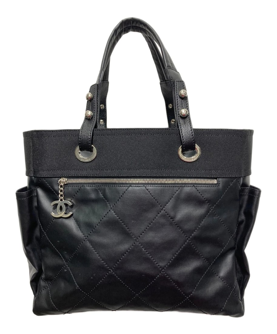 CHANEL PARIS BIARRITZ GM: CHANEL Paris Biarritz GM Brand: CHANEL Type: Handbag Material: none Color: Black Size: H:30cm / W:35cm / D:16cm [ Handle size ] 52cm Accessories: None Accessories Notice: When purchasing