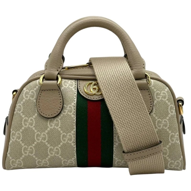 GUCCI OPHIDIA TOP HANDLE MINI BEIGE GG SUPREME SHOULDER BAG: GUCCI Ophidia Top Handle Mini Beige GG Supreme Shoulder Bag Brand: GUCCI Type: Handbag Material: Gg Supreme Color: beige Size: W: 21.5cm / H: 12cm / D: 10cm / Shoulder: 88-142cm Accessories: None
