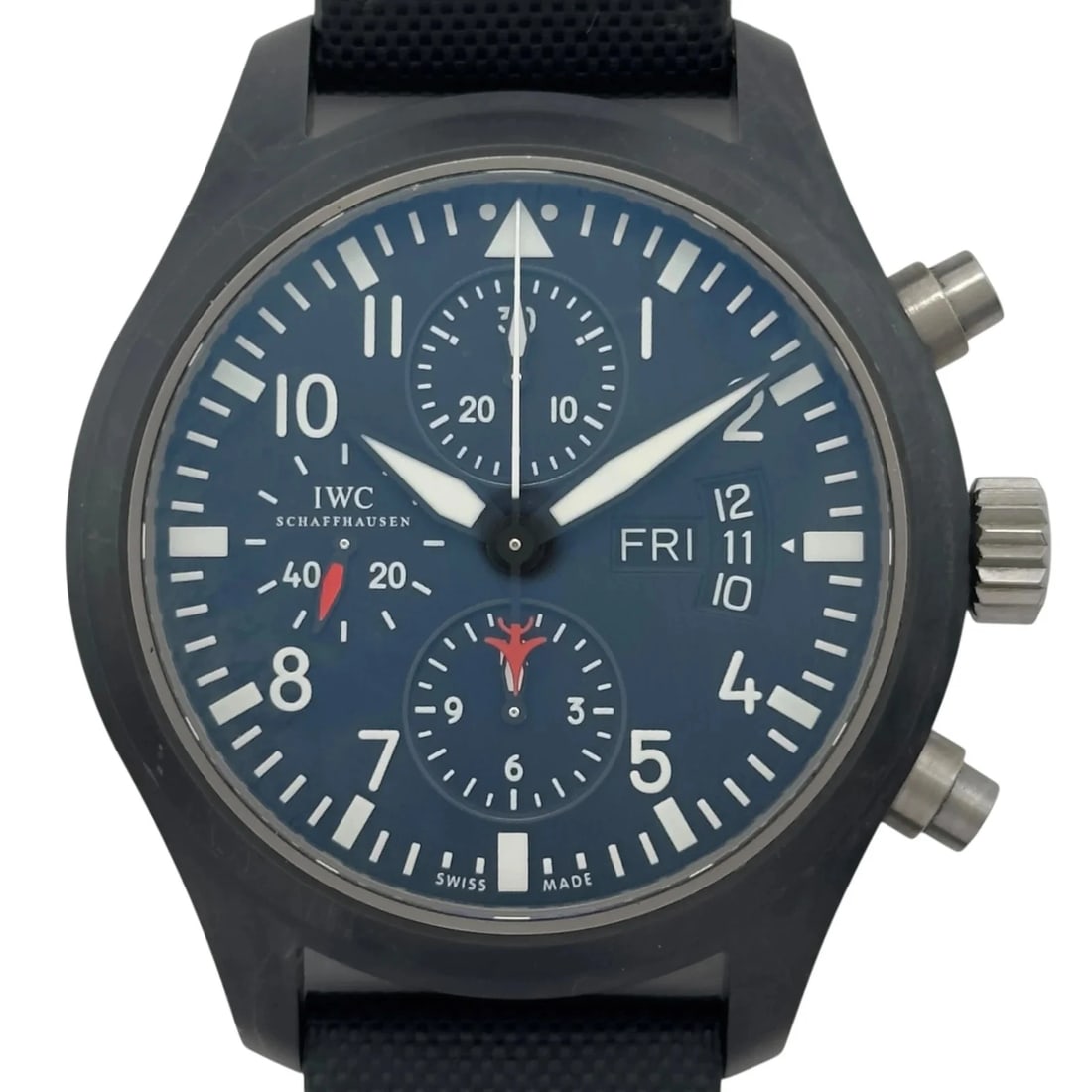 IWC PILOT'S WATCH CHRONOGRAPH BLACK CERAMIC TITANIUM: IWC Pilot's Watch Chronograph Black Ceramic Titanium Brand: IWC Type: Wrist watch Material: Ceramic/Titanium Color: Dial Color Black Size: [ Case size ] 44mm / Case thickness: 15.8mm Accessories: