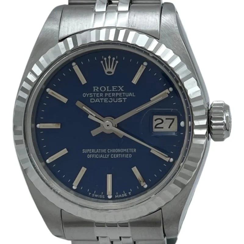 ROLEX DATEJUST BLUE K18WG SS: Rolex Datejust Blue K18WG SS Brand: ROLEX Type: Wrist watch Material: K18WG/SS Color: Dial Color Blue Size: [ Case size ] 26mm / Case thickness: 10.5mm [ Arm circumference size ] 17cm 