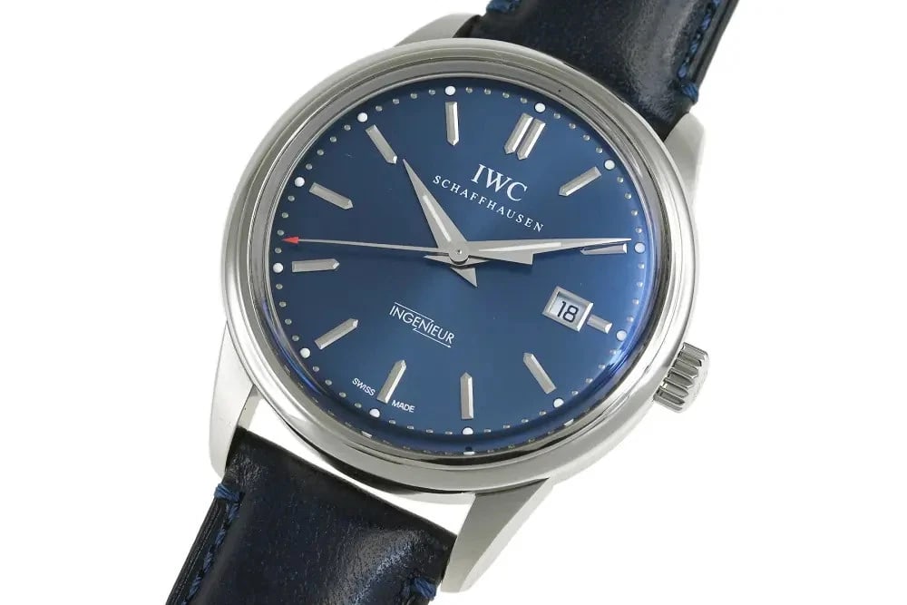 IWC VINTAGE INGENIEUR: IWC Vintage Ingenieur Brand: IWC Type: Wrist watch Material: Case Material SS Color: Dial Color Blue Size: [ Case size ] 42.5mm [ Arm circumference size ] 22mm non-original leather strap with genu