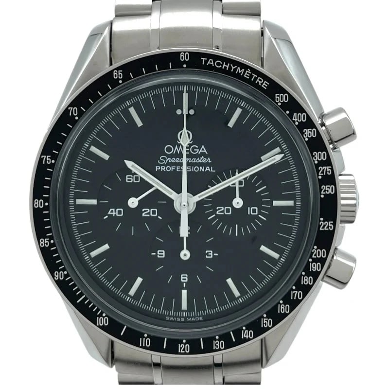 OMEGA SPEEDMASTER PROFESSIONAL BLACK: Omega Speedmaster Professional Black Brand: OMEGA Type: Wrist watch Material: SS Color: Dial Color Black Size: [ Case size ] 42mm / Case shape: Round face / Case thickness: 14mm [ Arm circumferenc