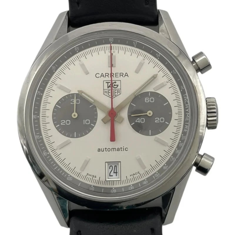 TAG HEUER CARRERA SILVER: Tag Heuer Carrera Silver Brand: TAG HEUER Type: Wrist watch Material: SS Color: Dial Color Silver Size: [ Case size ] 38.3mm / Case shape: Round face / Case thickness: 13.6mm Accessories: None