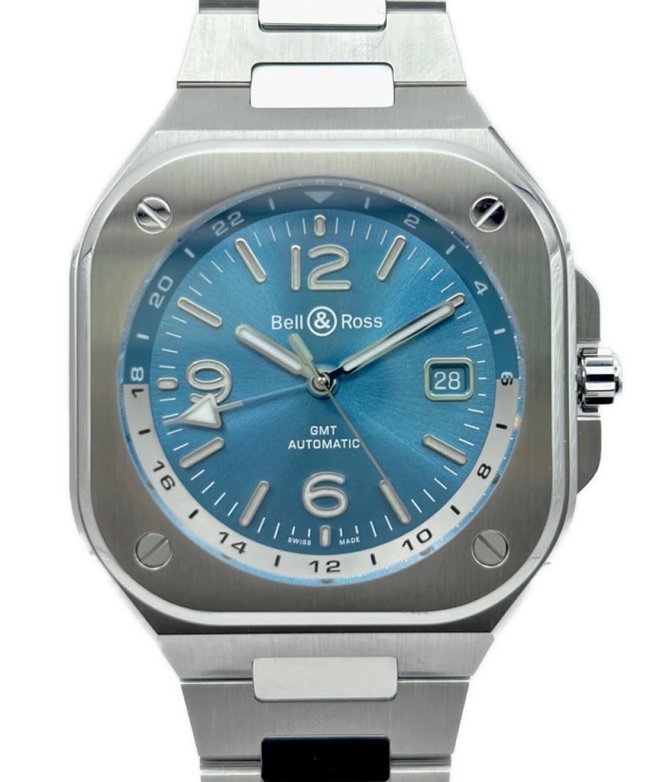 BELL&ROSS SKY BLUE WATCH: BELL&ROSS Sky Blue WATCH Brand: BELL&ROSS Type: Wrist watch Material: Case Material SS /SS Band Material SS /SS Color: Dial Color Blue Dial/Blue Dial Size: [ Size ] 41mm/19cm Accessories: None
