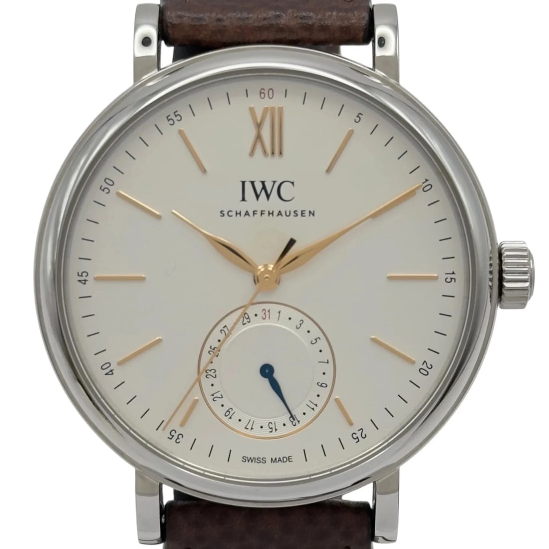 IWC PORTOFINO SILVER WATCH: IWC Portofino Silver WATCH Brand: IWC Type: Wrist watch Material: Stainless steel Color: Dial Color Silver Size: [ Case size ] 39mm / Case thickness: 10.9mm Accessories: None Accessories