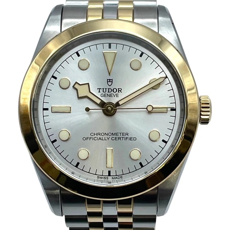 TUDOR BLACK S&G SILVER K18/SS: Tudor Black S&G Silver K18/SS Brand: TUDOR Type: Wrist watch Material: K18/SS Color: Dial Color Silver Size: [ Case size ] 39mm / Case shape: Round face / Case thickness: 12.0mm [ Arm