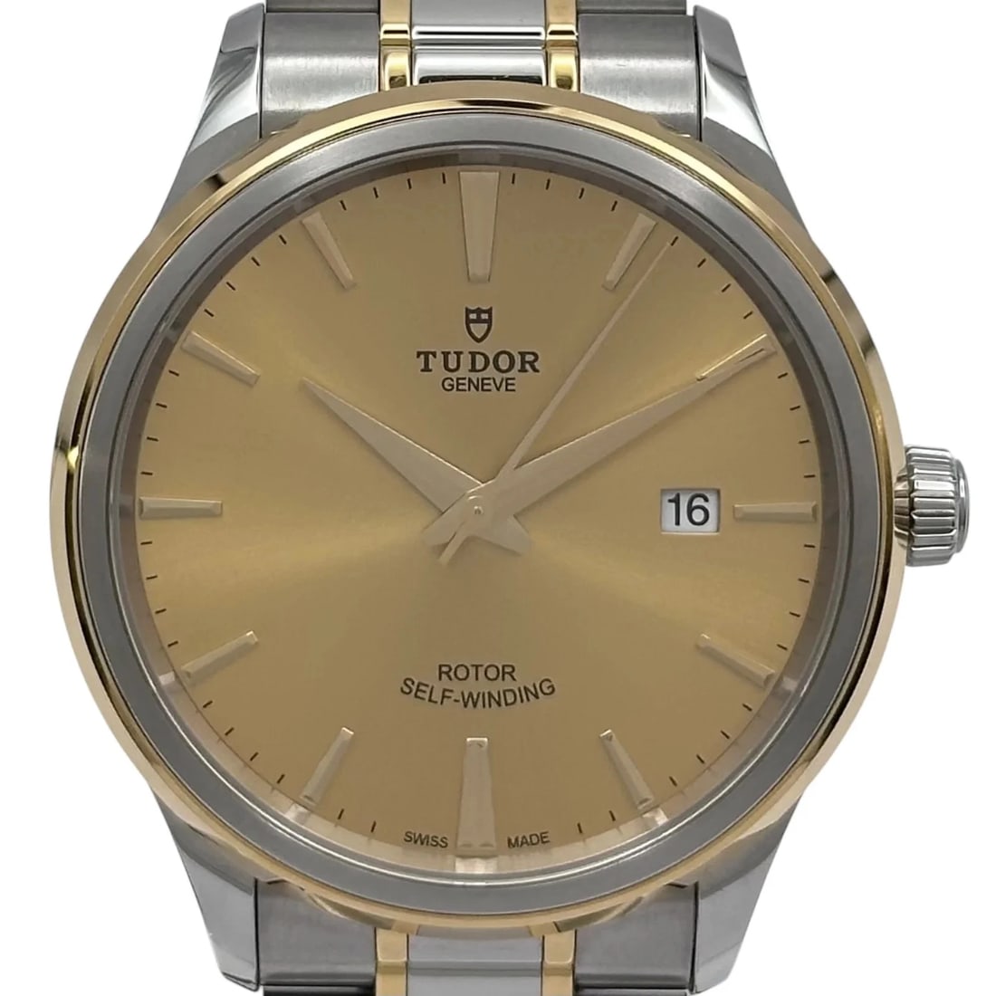 TUDOR STYLE GOLD: Tudor Style Gold Brand: TUDOR Type: Wrist watch Material: Gold/Stainless Steel Color: Dial Color Gold Size: [ Case size ] 41mm / Case thickness: 10.4mm [ Arm circumference size ] 20.5cm 