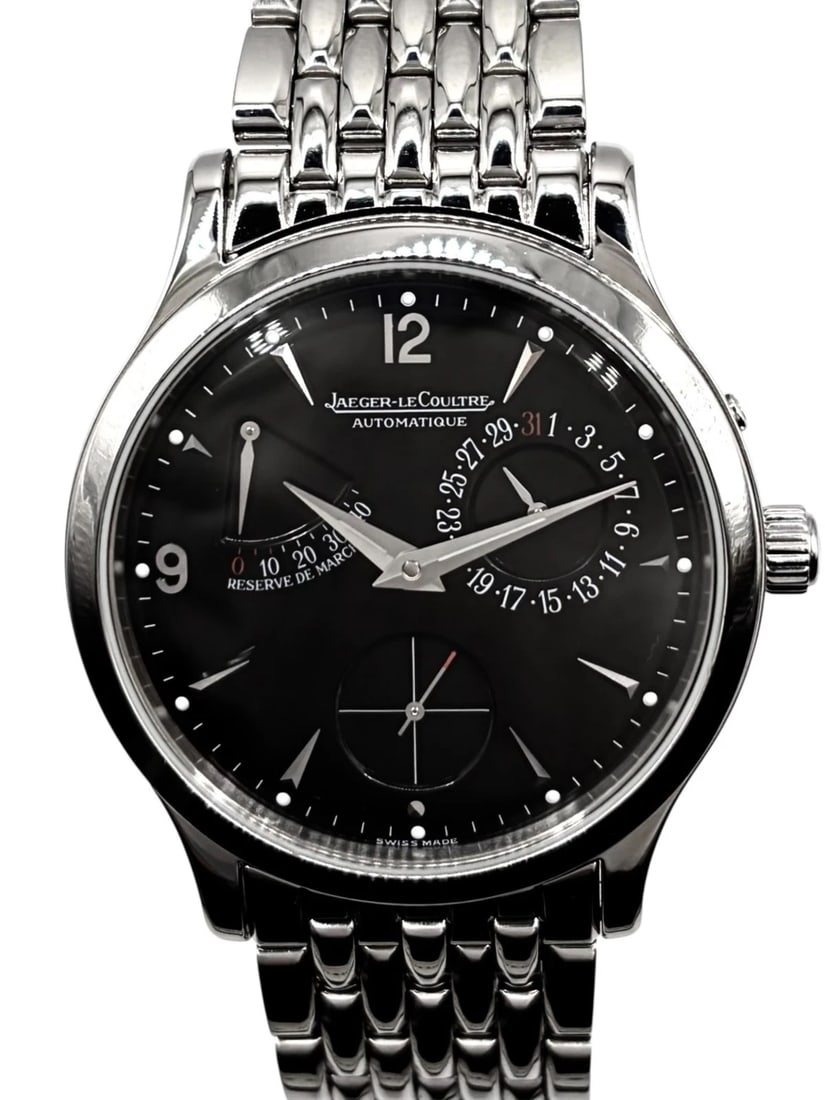 JAEGERLECOULTRE BLACK: JAEGERLECOULTRE Black Brand: JAEGER LE COULTRE Type: Wrist watch Material: Case Material SS /SS Band Material SS /SS Color: Dial Color Black Dial Size: [ Size ] 37mm/17.0cm [ Minimum Wrist Size] 1