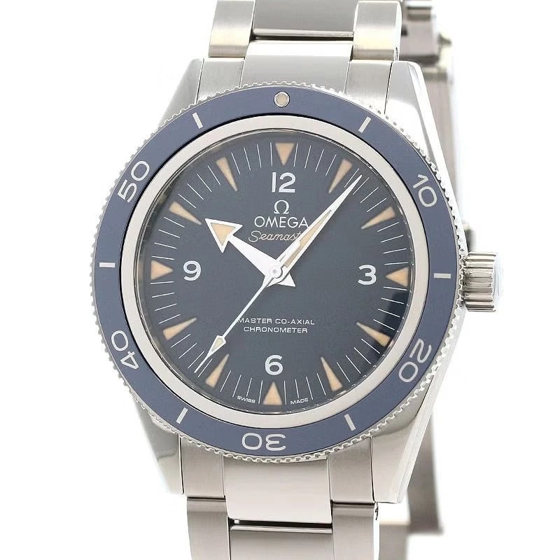 OMEGA SEAMASTER CO AXIAL CHRONOMETER: Omega Seamaster Co Axial Chronometer Brand: OMEGA Type: Wrist watch Material: Case Material Titanium Band Material Titanium Color: Dial Color Blue Size: [ Case size ] 41mm [ Arm circumference size