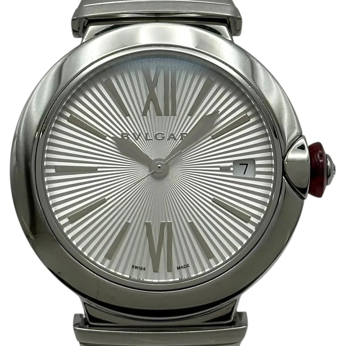 BVLGARI LUCEA SILVER: Bvlgari Lucea Silver Brand: BVLGARI Type: Wrist watch Material: Stainless steel Color: Dial Color Silver Size: [ Case size ] 36mm / Case thickness: 10.4mm [ Arm circumference size ] 17.5cm 