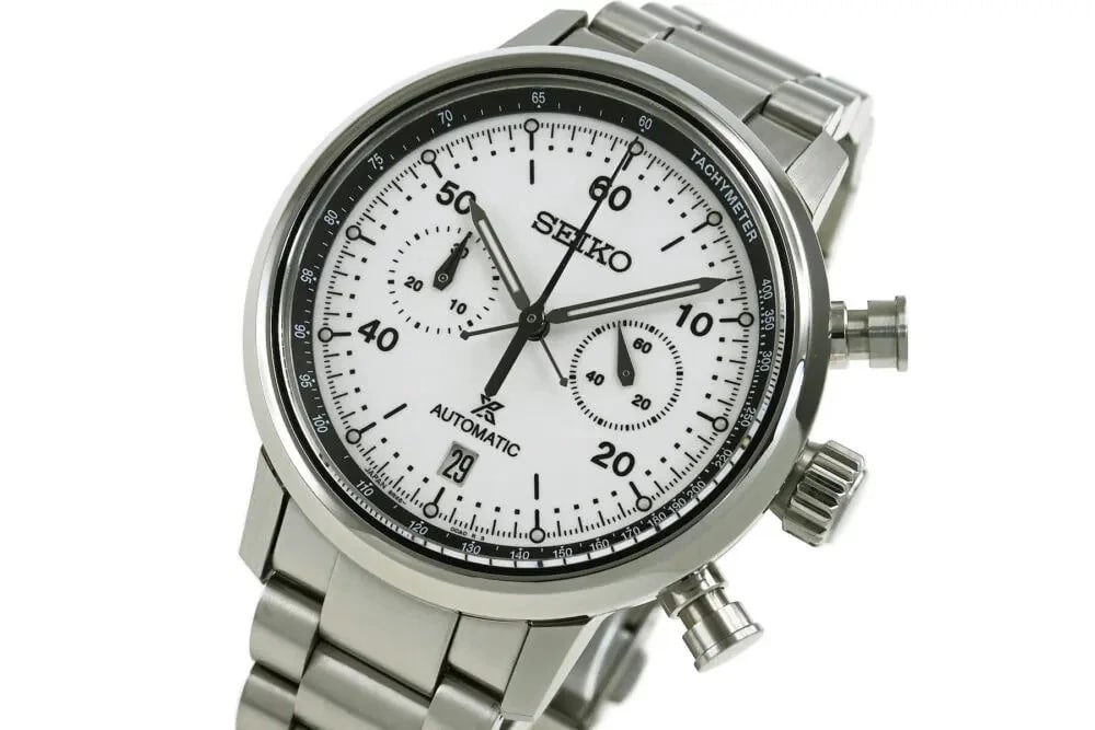 SEIKO PROSPEX MECHANICAL CHRONOGRAPH: SEIKO Prospex Mechanical Chronograph Brand: SEIKO Type: Wrist watch Material: Case Material SS Color: Dial Color White Size: Case Thickness 15mm [ Case size ] 42mm [ Arm circumference size ]