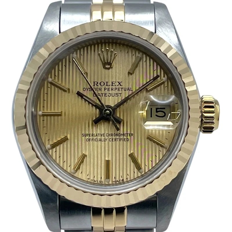 ROLEX DATEJUST GOLD K18/SS: Rolex Datejust Gold K18/SS Brand: ROLEX Type: Wrist watch Material: K18/SS Color: Dial Color Gold Size: [ Case size ] 26mm / Case shape: Round face / Case thickness: 10.4mm [ Arm circumference