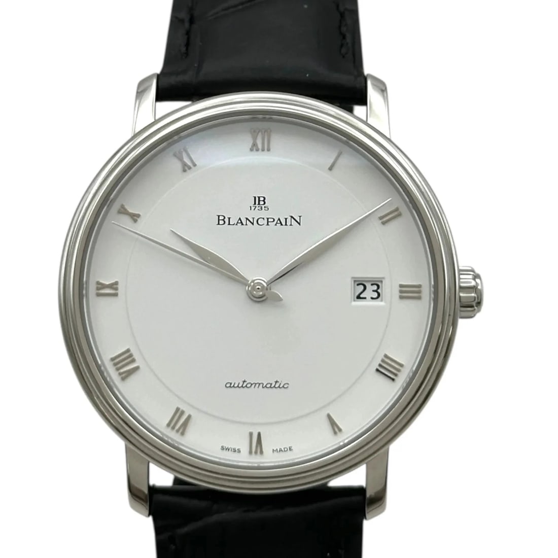 BLANCPAIN WHITE WATCH: Blancpain White WATCH Brand: BLANCPAIN Type: Wrist watch Material: Stainless steel Color: Dial Color White Size: [ Case size ] 38mm / Case thickness: 8.5mm Accessories: None Accessories No