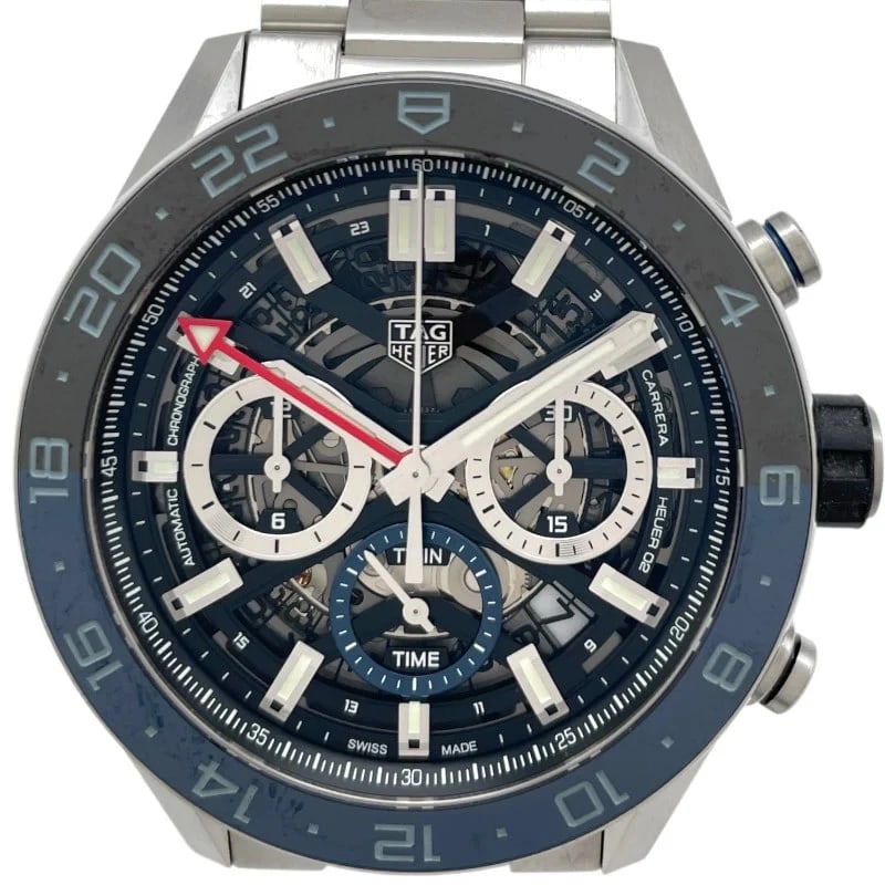 TAG HEUER CARRERA CALIBRE CHRONOGRAPH BLACK: TAG Heuer Carrera Calibre Chronograph Black Brand: TAG HEUER Type: Wrist watch Material: SS Color: Dial Color Black Size: [ Case size ] 45mm / Case shape: Round face / Case thickness: 16.5mm [ Arm