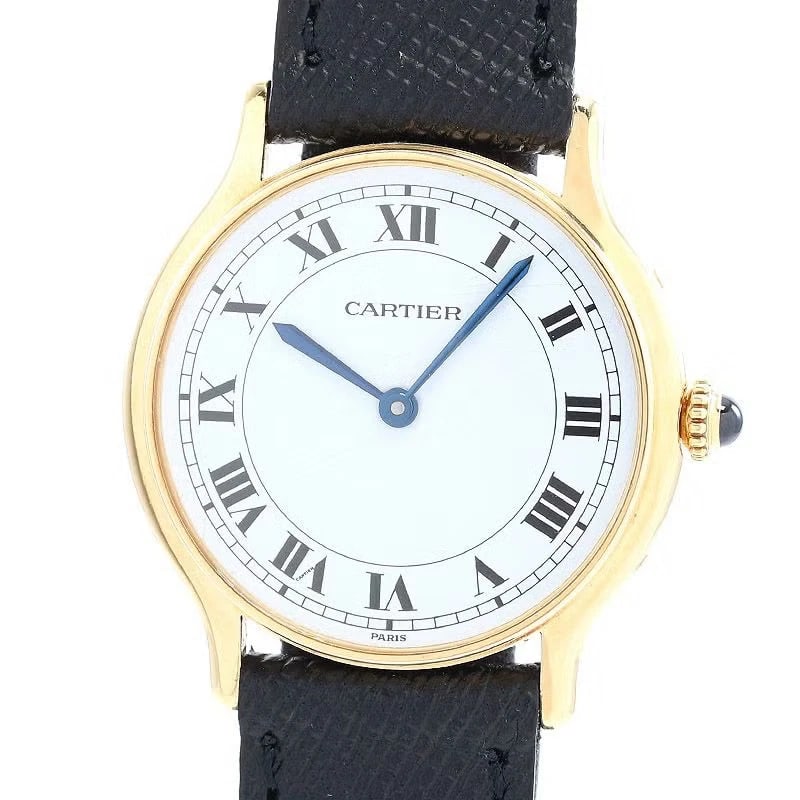 CARTIER RIVIERA WHITE WATCH: Cartier Riviera White WATCH Brand: CARTIER Type: Wrist watch Material: Case Material 18K Yellow Gold Band Material New aftermarket calfskin/SS (yellow GP) buckle Color: Dial Color White Size: