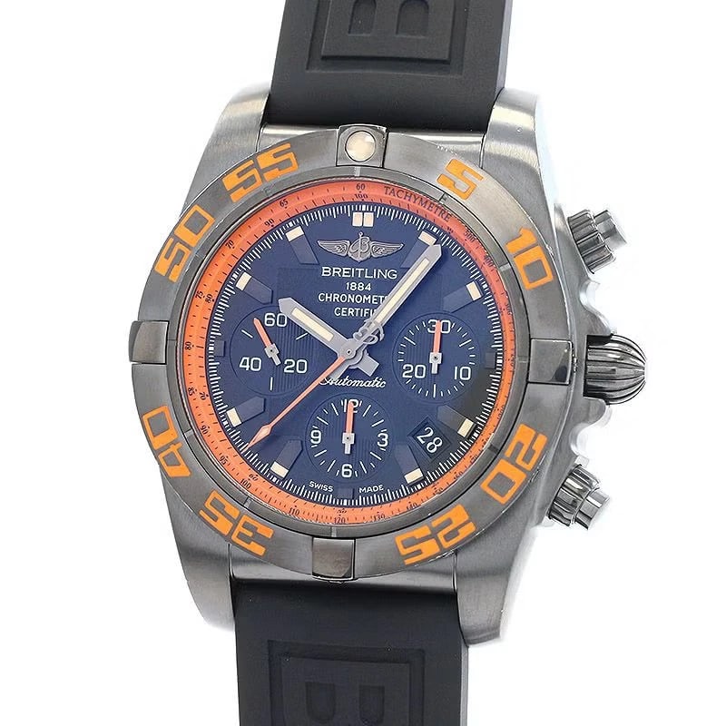 BREITLING CHRONOMAT BLACK WATCH: Breitling Chronomat Black WATCH Brand: BREITLING Type: Wrist watch Material: Case Material Stainless Steel (Dlc) Band Material Rubber/SS (DLC) buckle Color: Dial Color Black Size: [ Case size