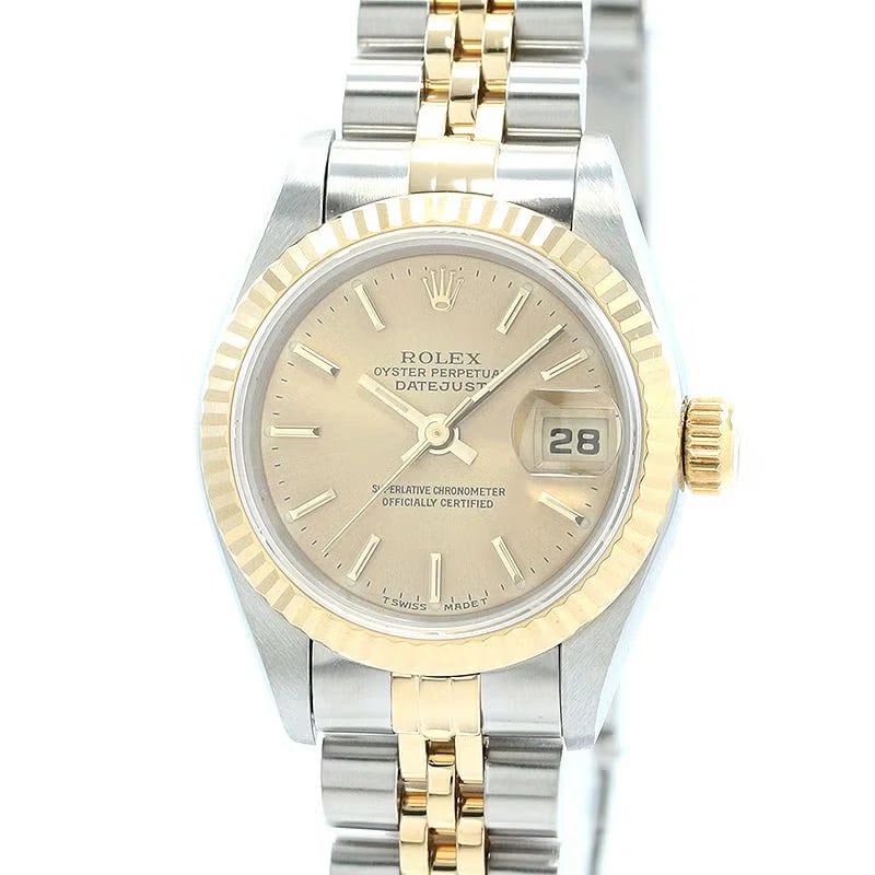 ROLEX OYSTER PERPETUAL DATEJUST: Rolex Oyster Perpetual Datejust Brand: ROLEX Type: Wrist watch Material: Case Material Stainless Steel/18K Yellow Gold Band Material Stainless steel/18K yellow gold Color: Dial Color Champagne Gold