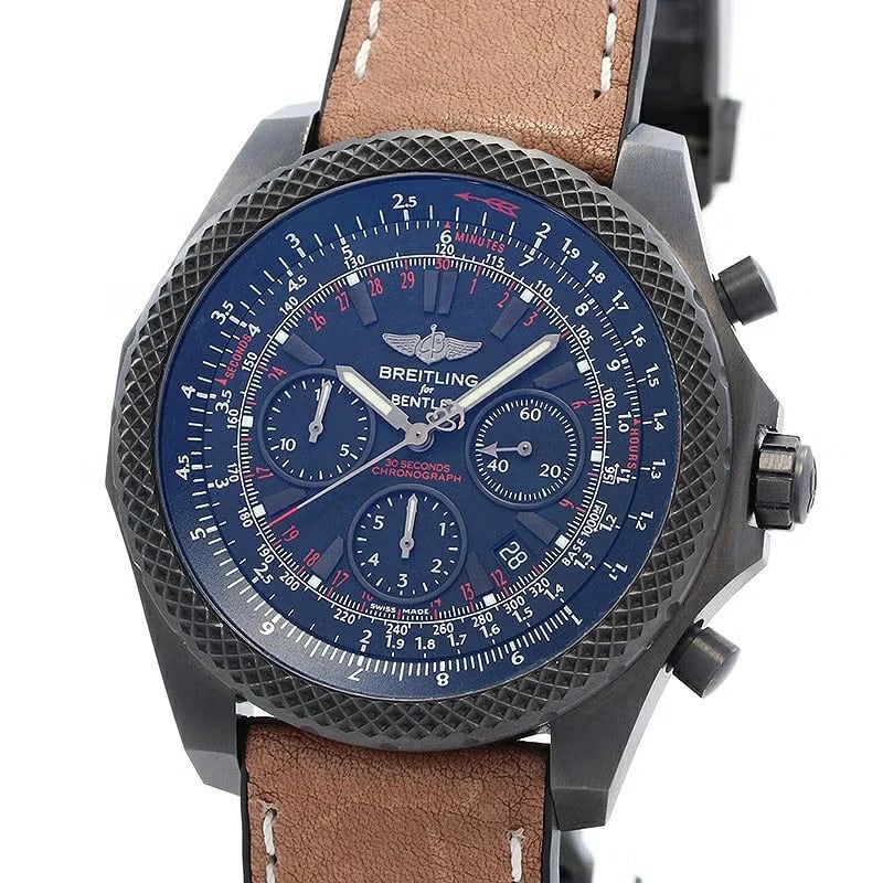 BREITLING BENTLEY BLACK WATCH: Breitling Bentley Black WATCH Brand: BREITLING Type: Wrist watch Material: Case Material Titanium (Dlc Processed) Band Material Calf rubber/black titanium buckle Color: Dial Color Black Size: