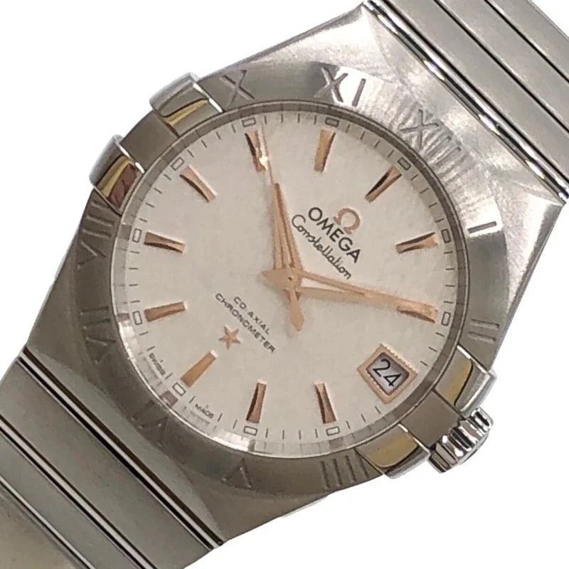OMEGA CONSTELLATION CO AXIAL CHRONOMETER: Omega Constellation Co Axial Chronometer Brand: OMEGA Type: Wrist watch Material: Stainless steel Color: Dial Color White Size: [ Case size ] 38mm / Case shape: Round face / Case width: 38mm / Cas