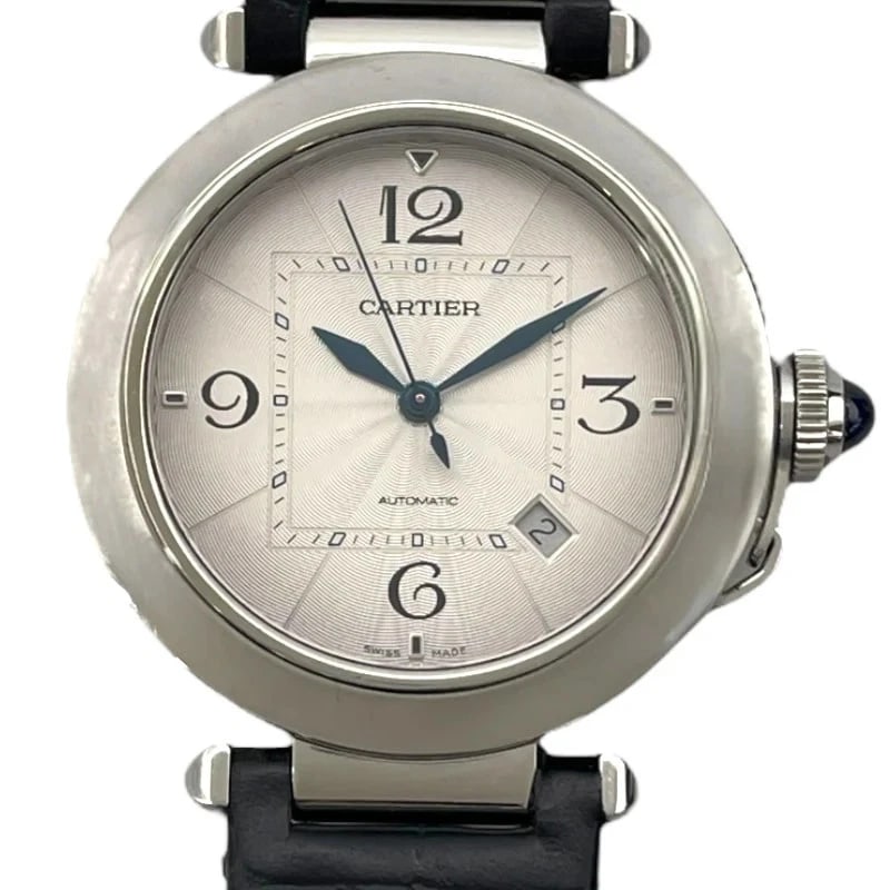 CARTIER PASHA SILVER WATCH: Cartier Pasha Silver WATCH Brand: Cartier Type: Wrist watch Material: SS Color: Dial Color Silver Size: [ Case size ] 41mm / Case thickness: 9.4mm [ Arm circumference size ] 19cm Accessories: None