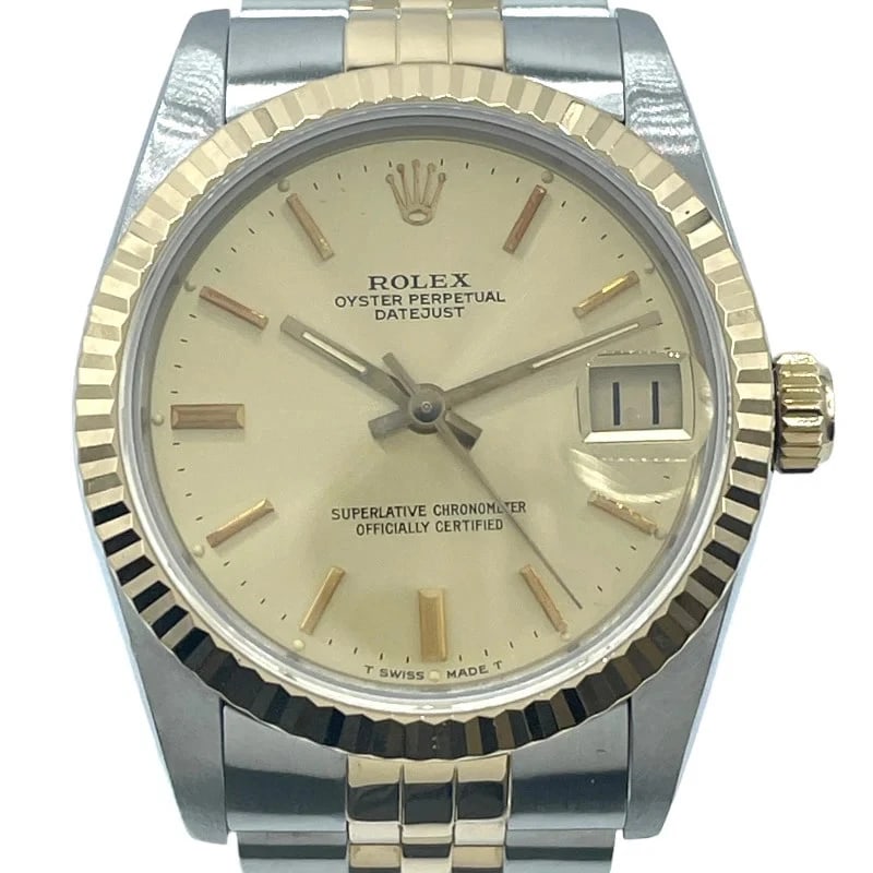 ROLEX DATEJUST GOLD K18/SS WATCH: Rolex Datejust Gold K18/SS WATCH Brand: ROLEX Type: Wrist watch Material: K18/SS Color: Dial Color Gold Size: [ Case size ]31mm / Case shape: Round face / Case width: 31mm / Case height: 31mm / Ca