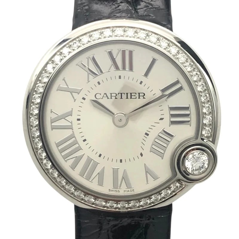 CARTIER BALLON BLANC SILVER: Cartier Ballon Blanc Silver Brand: Cartier Type: Wrist watch Material: SS Color: Dial Color Silver Size: [ Case size ] 30mm / Case shape: Round face [ Arm circumference size ] 16cm Accessories: N