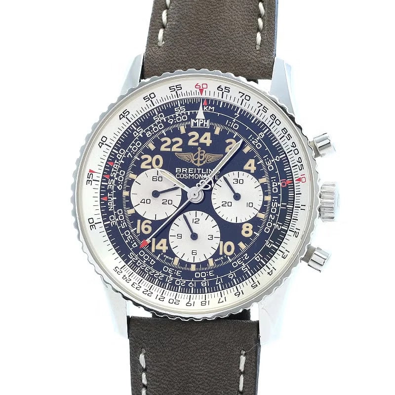 BREITLING NAVITIMER WATCH: Breitling Navitimer WATCH Brand: BREITLING Type: Wrist watch Material: ss Color: Dial Color black Size: [ Case size ] 41.5mm Accessories: None Accessories Notice: When purchasing pre-owned
