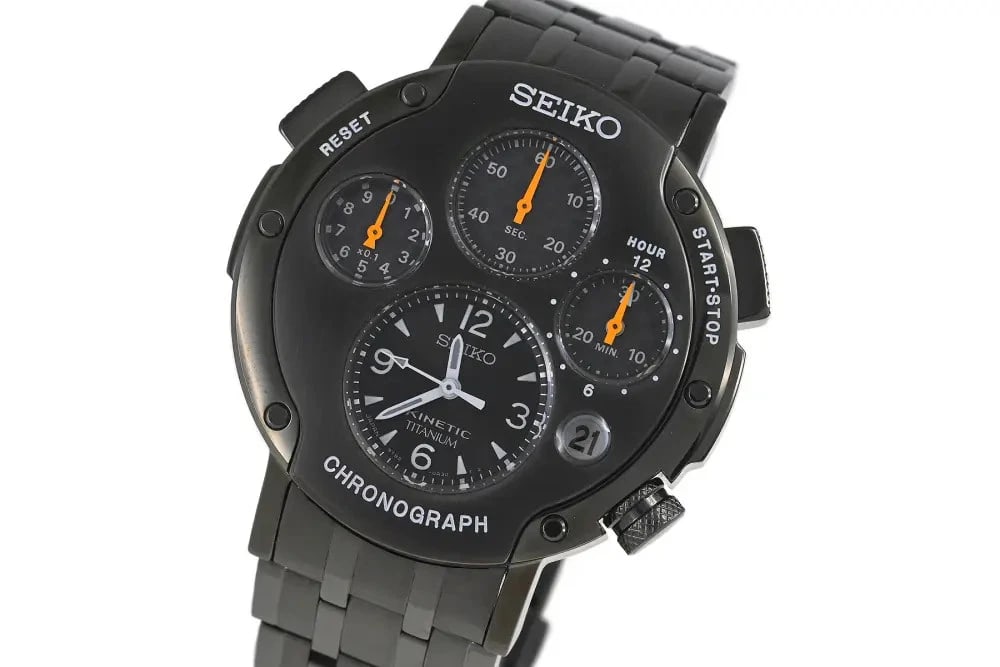 SEIKO CHRONOGRAPH BLACK WATCH (1 of 4)