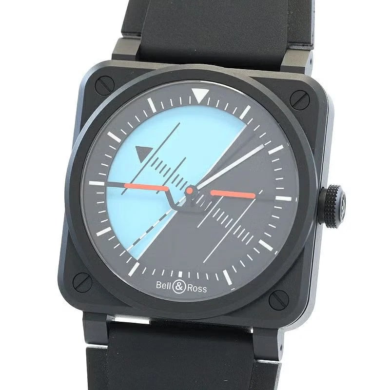 BELL & ROSS BLUE BLACK WATCH: Bell & Ross blue black WATCH Brand: BELL & ROSS Type: Wrist watch Material: ceremic Color: Dial Color blue/black Size: [ Case size ] 50×41mm Accessories: None Accessories Notice: When purc