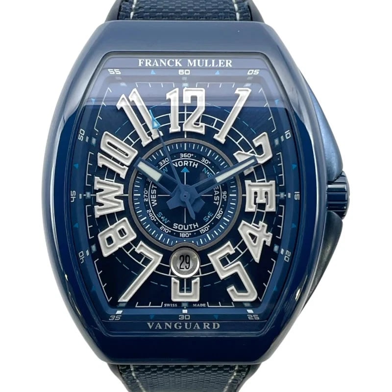 FRANCK MULLER BLUE CERAMIC WATCH: Franck Muller Blue Ceramic WATCH Brand: FRANCK MULLER Type: Wrist watch Material: ceramic Color: Dial Color Blue Size: [ Case size ] / Case shape: Rectangular face / Case width: 47.2mm / Case heig