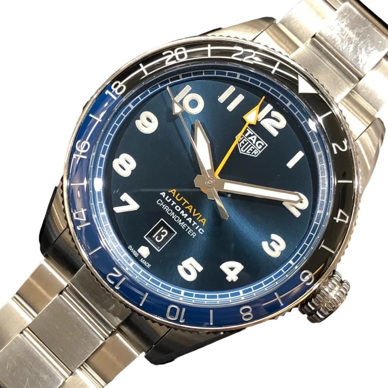 TAG HEUER BLUE WATCH: Tag Heuer Blue WATCH Brand: TAG HEUER Type: Wrist watch Material: SS Color: Dial Color Blue Size: [ Case size ] 42mm / Case shape: Round face [ Arm circumference size ] 19.5cm Accessories: None