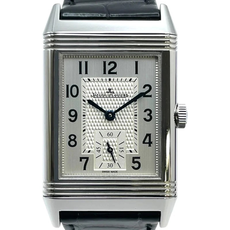 JAEGER LECOULTRE SILVER WATCH: Jaeger LeCoultre Silver WATCH Brand: JAEGER-LE COULTRE Type: Wrist watch Material: SS Color: Dial Color Silver Size: [ Case size ] / Case shape: Rectangular face / Case width: 25.4mm / Case