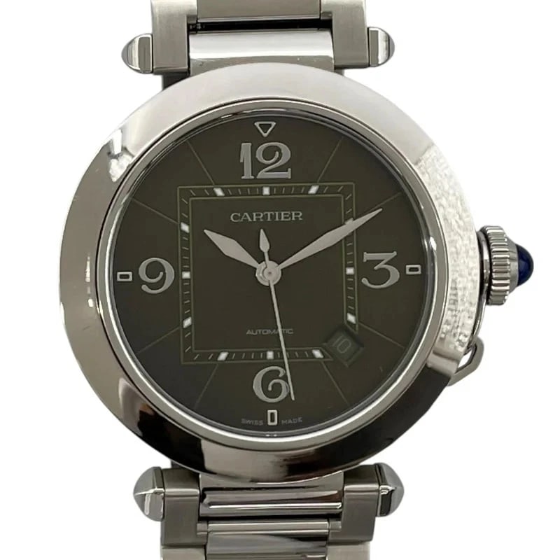 CARTIER PASHA KHAKI WATCH: Cartier Pasha Khaki WATCH Brand: Cartier Type: Wrist watch Material: SS Color: Dial Color Khaki Size: [ Case size ] 41mm / Case shape: Round face / Case thickness: 9.6mm [ Arm circumference size ]