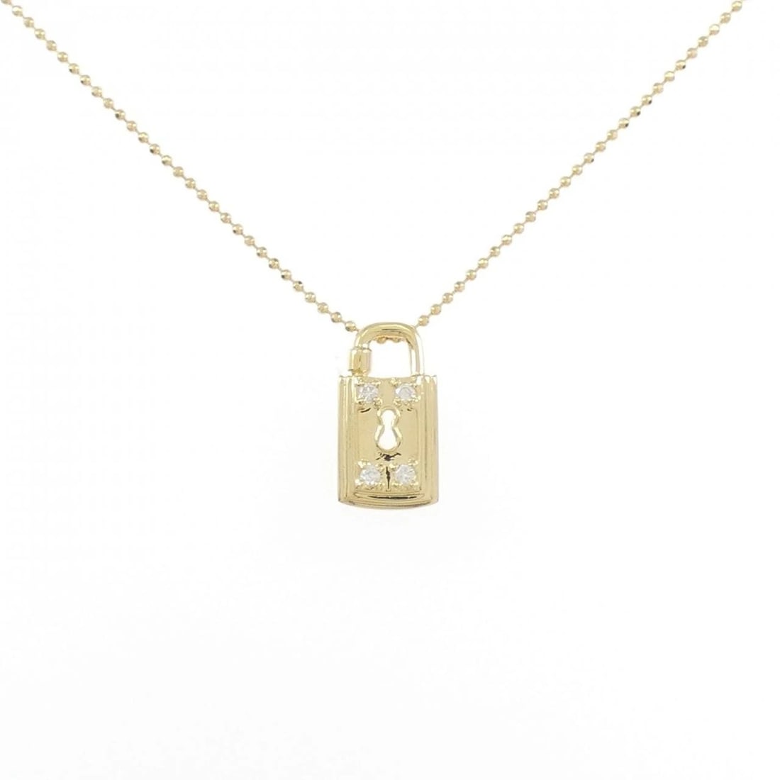 K18YG DIAMOND NECKLACE: K18YG Diamond Necklace Brand: Unbranded Type: Diamond Necklace Material: K18YG, Color: Yellow Size: Actual Size Pendant length approx. x width approx.: 14.5mmx7.7mm Chain maximum width