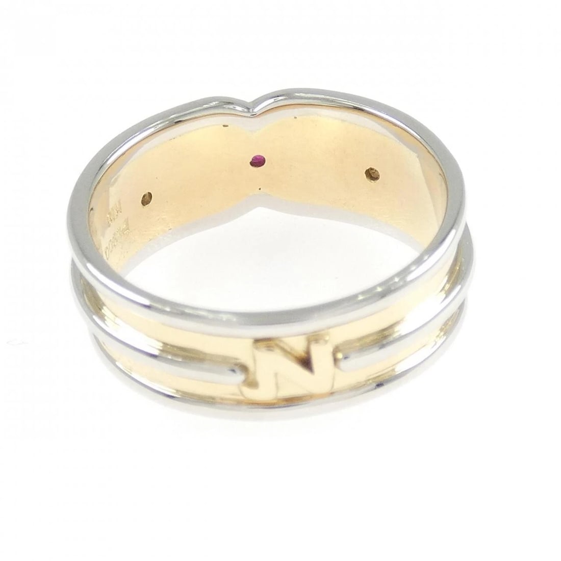 K18YG/PT900 FLOWER RUBY RING - 3