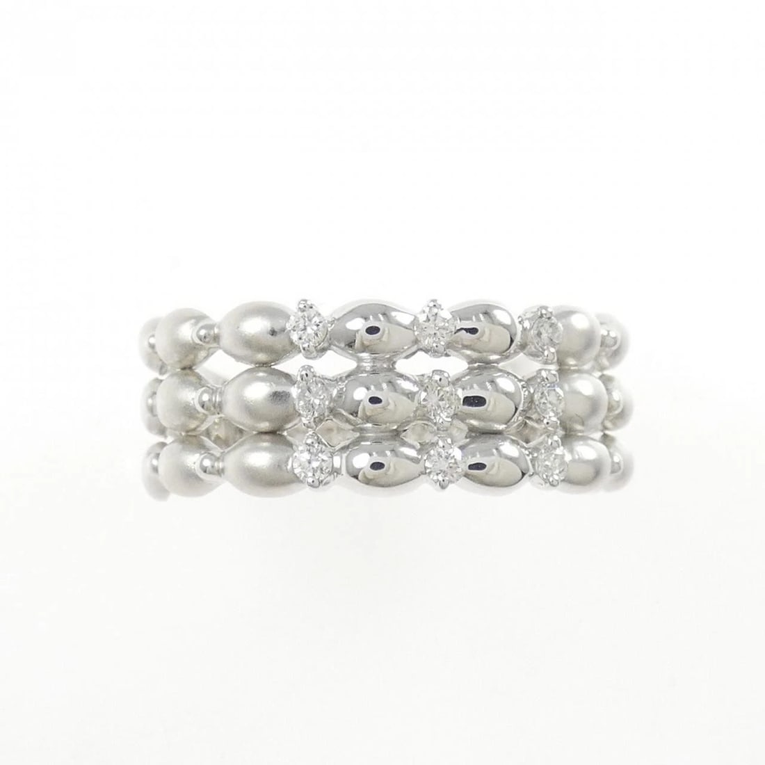 K18WG DIAMOND RING - 2