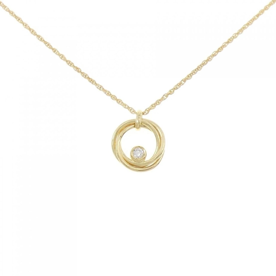 K18YG DIAMOND NECKLACE: K18YG Diamond Necklace Brand: Unbranded Type: Diamond Necklace Material: K18 yellow gold, Color: yellow Size: Actual size Pendant length approx. x width approx.: 14,2mmx12.2mm Chain maximum