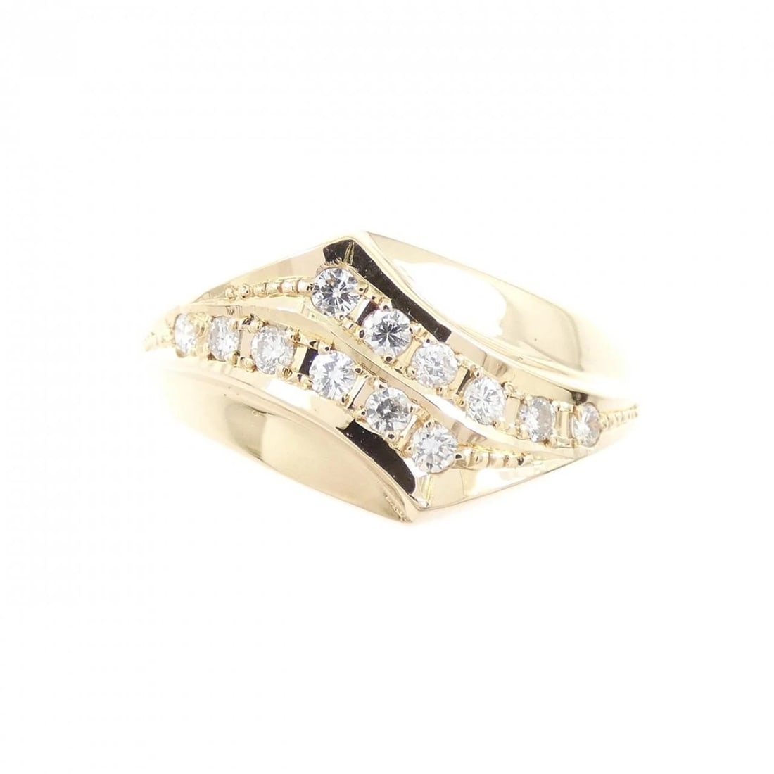 K18YG DIAMOND RING - 2