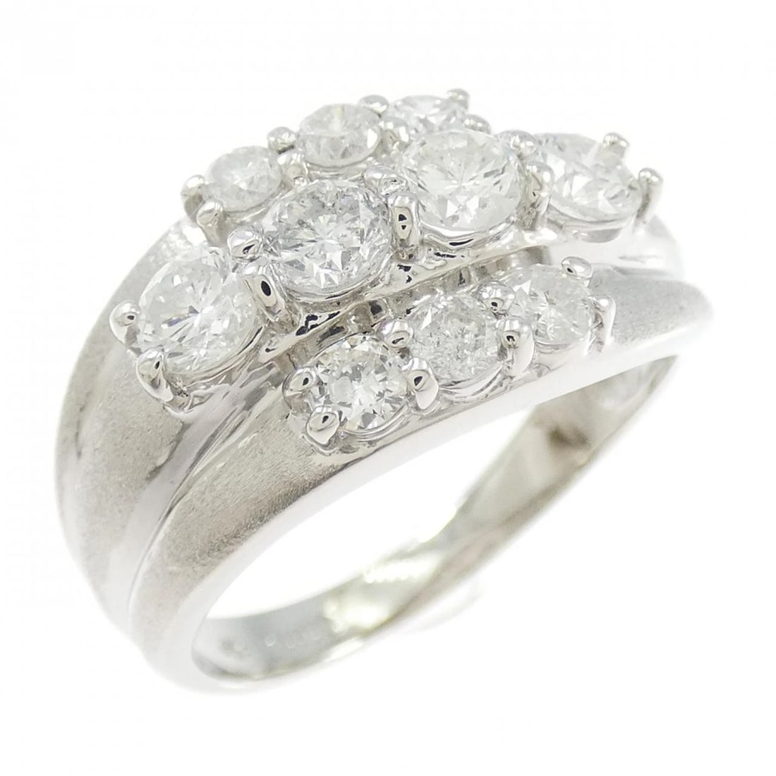 PT850 DIAMOND RING: PT850 Diamond Ring Brand: Unbranded Type: Diamond Ring Material: Platinum850, Color: plantinum Size: US 6 1/4 Accessories: None Accessories Notice: When purchasing pre-owned goods, please