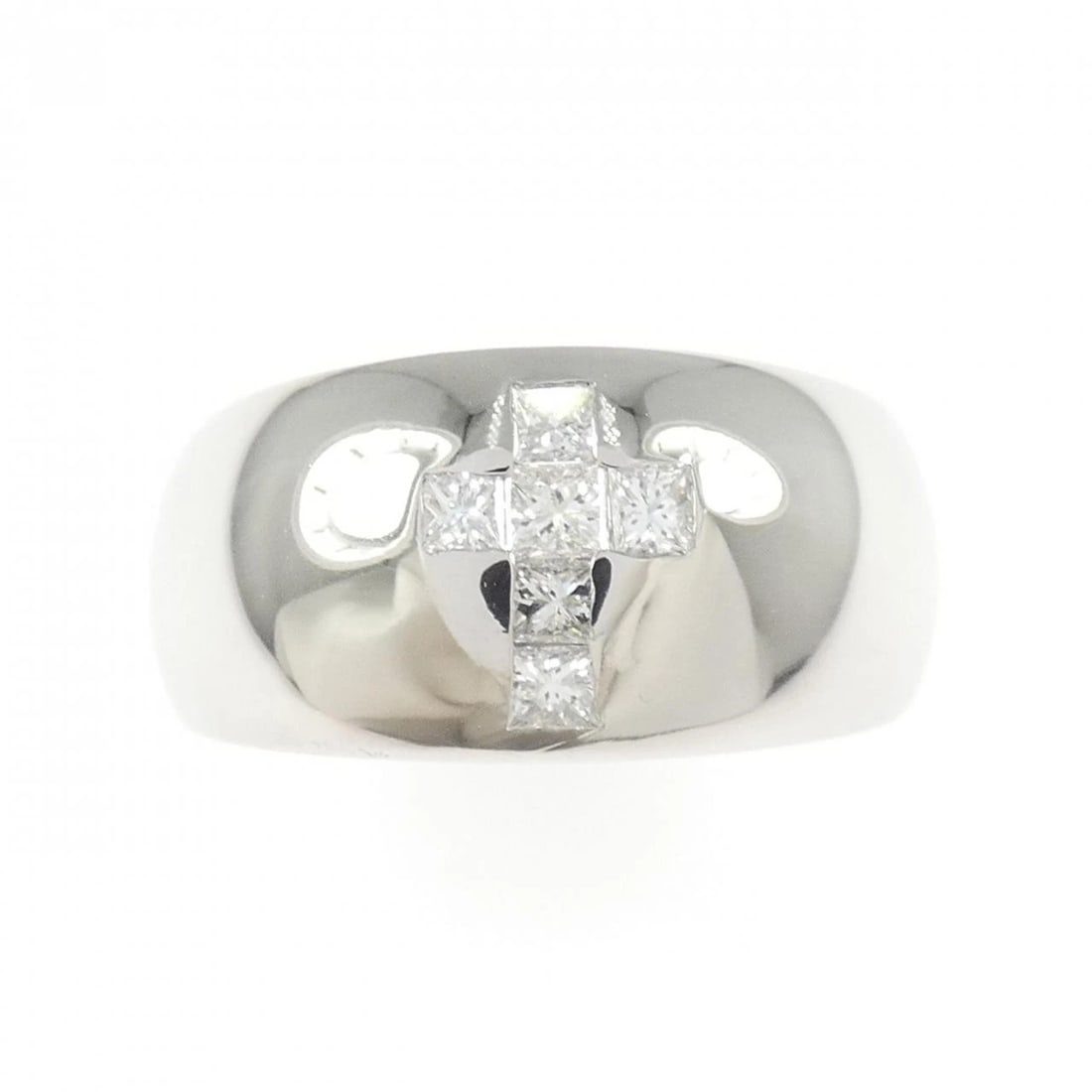 PT900 CROSS DIAMOND RING - 2