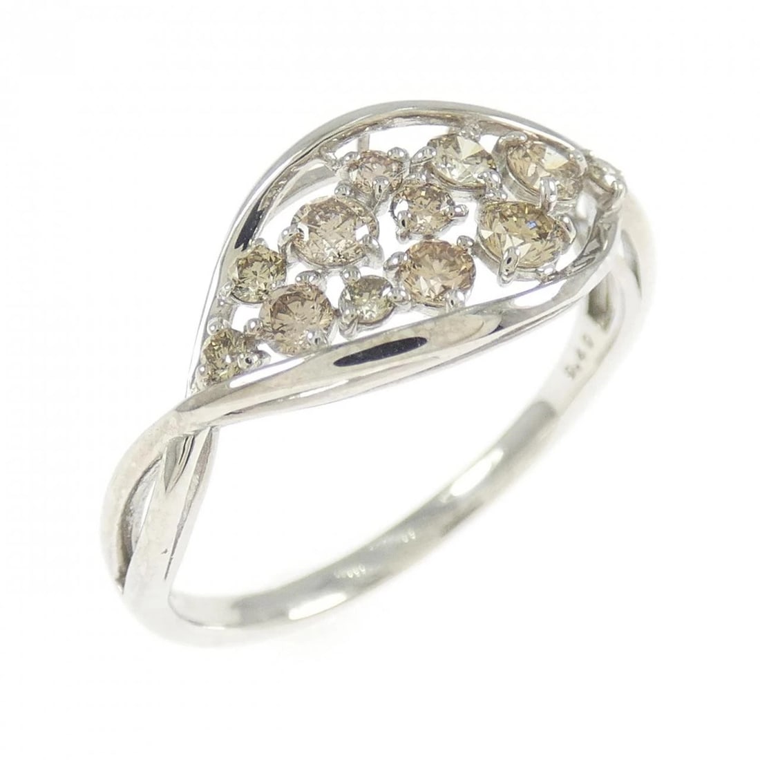 PT950 DIAMOND RING: PT950 Diamond Ring Brand: Unbranded Type: Diamond ring Material: PT950, Color: platinum Size: US 8.5 Accessories: None Accessories Notice: When purchasing pre-owned goods, please refer to the