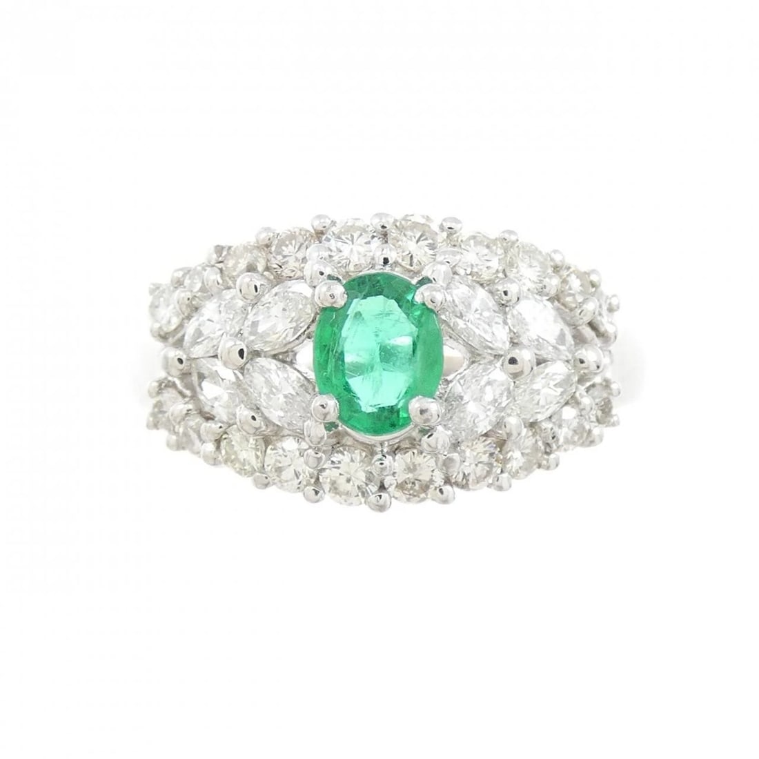PT900 EMERALD RING - 2